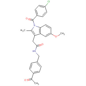 288853-84-9  1H-Indole-3-acetamide,N-[(4-acetylphenyl)methyl]-1-(4-chlorobenzoyl)-5-methoxy-2-methyl-