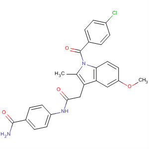 288853-89-4  1H-Indole-3-acetamide,N-[4-(aminocarbonyl)phenyl]-1-(4-chlorobenzoyl)-5-methoxy-2-methyl-
