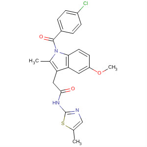 288853-96-3  1H-Indole-3-acetamide,1-(4-chlorobenzoyl)-5-methoxy-2-methyl-N-(5-methyl-2-thiazolyl)-
