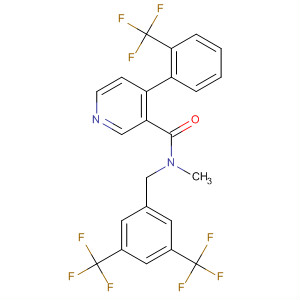 290296-43-4  3-Pyridinecarboxamide,N-[[3,5-bis(trifluoromethyl)phenyl]methyl]-N-methyl-4-[2-(trifluoromethyl)phenyl]-