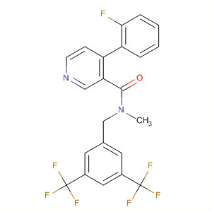 290296-44-5  3-Pyridinecarboxamide,N-[[3,5-bis(trifluoromethyl)phenyl]methyl]-4-(2-fluorophenyl)-N-methyl-