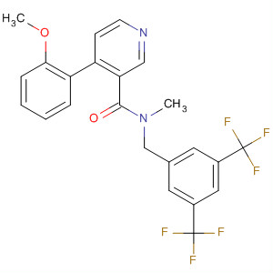 290296-45-6  3-Pyridinecarboxamide,N-[[3,5-bis(trifluoromethyl)phenyl]methyl]-4-(2-methoxyphenyl)-N-methyl-