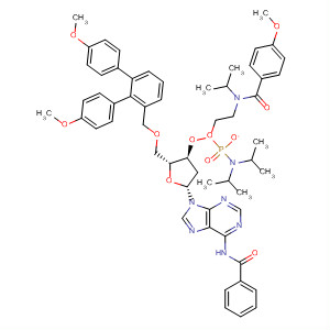 291300-21-5  Adenosine,N-benzoyl-5'-O-[bis(4-methoxyphenyl)phenylmethyl]-2'-deoxy-,3'-[2-[(4-methoxybenzoyl)(1-methylethyl)amino]ethyl(S)-bis(1-methylethyl)phosphoramidite]