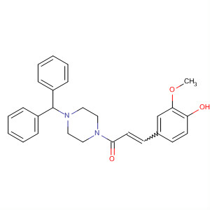 292821-47-7  Piperazine,1-(diphenylmethyl)-4-[3-(4-hydroxy-3-methoxyphenyl)-1-oxo-2-propenyl]-