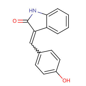 293302-14-4  2H-Indol-2-one, 1,3-dihydro-3-[(4-hydroxyphenyl)methylene]-
