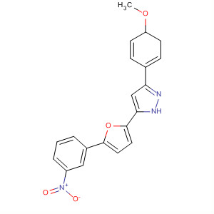 294636-07-0  1H-Pyrazole,4,5-dihydro-3-(4-methoxyphenyl)-5-[5-(3-nitrophenyl)-2-furanyl]-