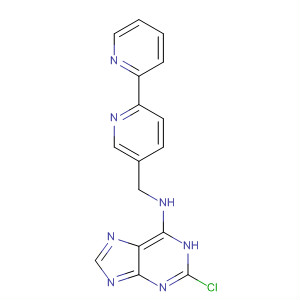 294648-53-6  1H-Purin-6-amine, N-([2,2'-bipyridin]-5-ylmethyl)-2-chloro-