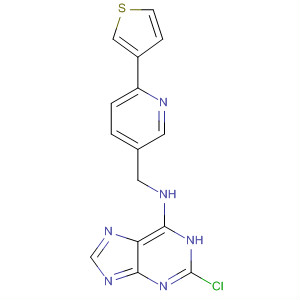 294648-69-4  1H-Purin-6-amine, 2-chloro-N-[[6-(3-thienyl)-3-pyridinyl]methyl]-