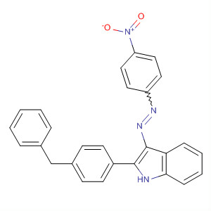 294674-10-5  1H-Indole, 3-[(4-nitrophenyl)azo]-2-[4-(phenylmethyl)phenyl]-