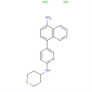 294852-82-7  2-Pyridinamine,5-(4-amino-1-naphthalenyl)-N-(tetrahydro-2H-thiopyran-4-yl)-,dihydrochloride 294852-82-7  2-Pyridinamine,5-(4-amino-1-naphthalenyl)-N-(tetrahydro-2H-thiopyran-4-yl)-,dihydrochloride