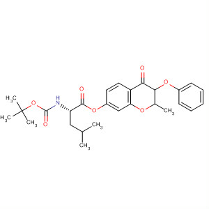 294855-06-4  L-Leucine, N-[(1,1-dimethylethoxy)carbonyl]-,2-methyl-4-oxo-3-phenoxy-4H-1-benzopyran-7-yl ester