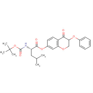 294855-08-6  L-Leucine, N-[(1,1-dimethylethoxy)carbonyl]-,4-oxo-3-phenoxy-4H-1-benzopyran-7-yl ester