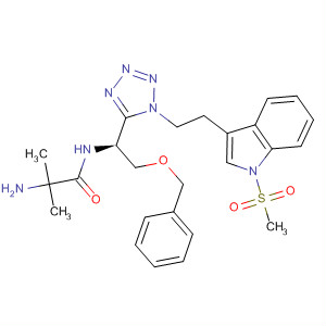 295331-41-8  Propanamide,2-amino-2-methyl-N-[(1S)-1-[1-[2-[1-(methylsulfonyl)-1H-indol-3-yl]ethyl]-1H-tetrazol-5-yl]-2-(phenylmethoxy)ethyl]-