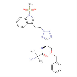 295331-42-9  Propanamide,2-amino-2-methyl-N-[(1S)-1-[2-[2-[1-(methylsulfonyl)-1H-indol-3-yl]ethyl]-2H-tetrazol-5-yl]-2-(phenylmethoxy)ethyl]-