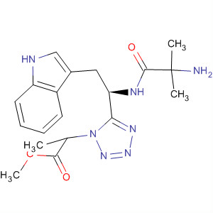 295332-62-6  1H-Tetrazole-1-propanoic acid,5-[(1R)-1-[(2-amino-2-methyl-1-oxopropyl)amino]-2-(1H-indol-3-yl)ethyl]-, methyl ester