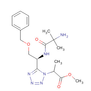 295332-64-8  1H-Tetrazole-1-propanoic acid,5-[(1S)-1-[(2-amino-2-methyl-1-oxopropyl)amino]-2-(phenylmethoxy)ethyl]-, methyl ester