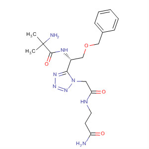 295333-88-9  1H-Tetrazole-1-acetamide,5-[(1S)-1-[(2-amino-2-methyl-1-oxopropyl)amino]-2-(phenylmethoxy)ethyl]-N-(3-amino-3-oxopropyl)-