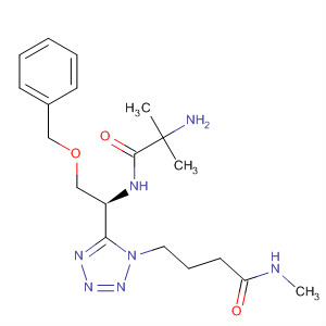 295334-27-9  1H-Tetrazole-1-butanamide,5-[(1S)-1-[(2-amino-2-methyl-1-oxopropyl)amino]-2-(phenylmethoxy)ethyl]-N-methyl-