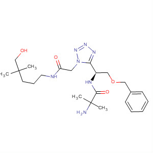 295334-48-4  1H-Tetrazole-1-acetamide,5-[(1S)-1-[(2-amino-2-methyl-1-oxopropyl)amino]-2-(phenylmethoxy)ethyl]-N-(5-hydroxy-4,4-dimethylpentyl)-