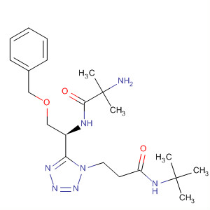 295334-53-1  1H-Tetrazole-1-propanamide,5-[(1S)-1-[(2-amino-2-methyl-1-oxopropyl)amino]-2-(phenylmethoxy)ethyl]-N-(1,1-dimethylethyl)-