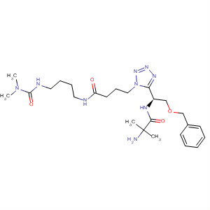 295336-41-3  1H-Tetrazole-1-butanamide,5-[(1S)-1-[(2-amino-2-methyl-1-oxopropyl)amino]-2-(phenylmethoxy)ethyl]-N-[4-[[(dimethylamino)carbonyl]amino]butyl]-