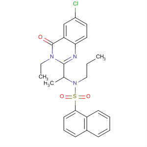 295353-31-0  1-Naphthalenesulfonamide,N-[1-(6-chloro-3-ethyl-3,4-dihydro-4-oxo-2-quinazolinyl)ethyl]-N-propyl-