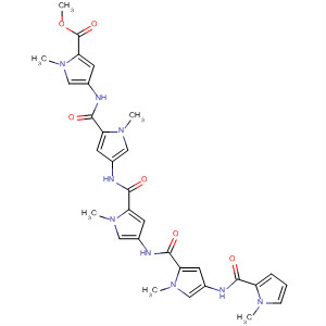 295805-51-5  1H-Pyrrole-2-carboxylic acid,1-methyl-4-[[[1-methyl-4-[[[1-methyl-4-[[[1-methyl-4-[[(1-methyl-1H-pyrrol-2-yl)carbonyl]amino]-1H-pyrrol-2-yl]carbonyl]amino]-1H-pyrrol-2-yl]carbonyl]amino]-1H-pyrrol-2-yl]carbonyl]amino]-, methyl ester