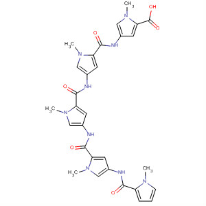 295805-54-8  1H-Pyrrole-2-carboxylic acid,1-methyl-4-[[[1-methyl-4-[[[1-methyl-4-[[[1-methyl-4-[[(1-methyl-1H-pyrrol-2-yl)carbonyl]amino]-1H-pyrrol-2-yl]carbonyl]amino]-1H-pyrrol-2-yl]carbonyl]amino]-1H-pyrrol-2-yl]carbonyl]amino]-