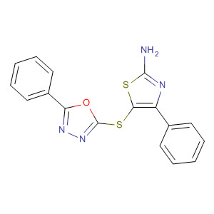 296243-97-5  2-Thiazolamine, 4-phenyl-5-[(5-phenyl-1,3,4-oxadiazol-2-yl)thio]-