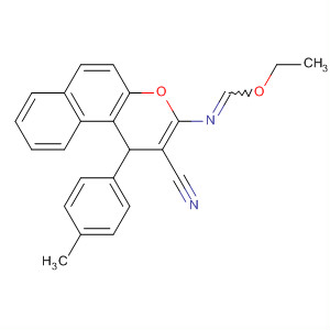 299401-13-1  Methanimidic acid,N-[2-cyano-1-(4-methylphenyl)-1H-naphtho[2,1-b]pyran-3-yl]-, ethylester