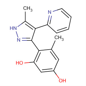 299951-45-4  1,3-Benzenediol, 5-methyl-4-[5-methyl-4-(2-pyridinyl)-1H-pyrazol-3-yl]-