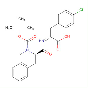 252008-71-2  2(1H)-Isoquinolinecarboxylic acid,3-[[[(1R)-1-carboxy-2-(4-chlorophenyl)ethyl]amino]carbonyl]-3,4-dihydro-, 2-(1,1-dimethylethyl) ester, (3R)-