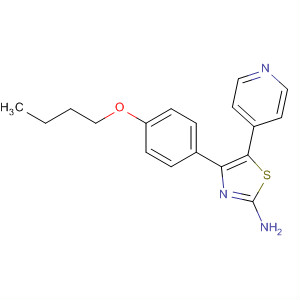 252198-70-2  2-Thiazolamine, 4-(4-butoxyphenyl)-5-(4-pyridinyl)- 252198-70-2  2-Thiazolamine, 4-(4-butoxyphenyl)-5-(4-pyridinyl)-
