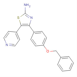252198-72-4  2-Thiazolamine, 4-[4-(phenylmethoxy)phenyl]-5-(4-pyridinyl)-