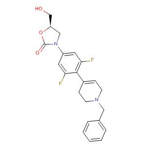 252328-82-8  2-Oxazolidinone,3-[3,5-difluoro-4-[1,2,3,6-tetrahydro-1-(phenylmethyl)-4-pyridinyl]phenyl]-5-(hydroxymethyl)-, (5R)-
