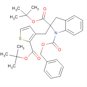 252357-60-1  1H-Indole-1,2-dicarboxylic acid,2-[[2-[(1,1-dimethylethoxy)carbonyl]-3-thienyl]methyl]-2,3-dihydro-,1-(1,1-dimethylethyl) 2-(phenylmethyl) ester