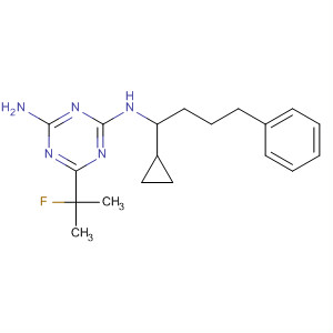 252576-83-3  1,3,5-Triazine-2,4-diamine,N-(1-cyclopropyl-4-phenylbutyl)-6-(1-fluoro-1-methylethyl)-