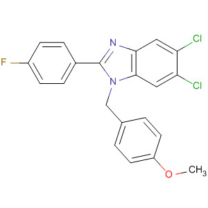 252849-95-9  1H-Benzimidazole,5,6-dichloro-2-(4-fluorophenyl)-1-[(4-methoxyphenyl)methyl]-