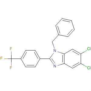 252849-97-1  1H-Benzimidazole,5,6-dichloro-1-(phenylmethyl)-2-[4-(trifluoromethyl)phenyl]-