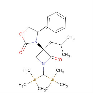 254112-79-3  2-Oxazolidinone,3-[(3R)-1-[bis(trimethylsilyl)methyl]-3-(2-methylpropyl)-2-oxo-3-azetidinyl]-4-phenyl-, (4S)-