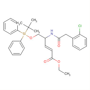 254763-20-7  2-Pentenoic acid,4-[(chlorophenylacetyl)amino]-5-[[(1,1-dimethylethyl)diphenylsilyl]oxy]-,ethyl ester, (2E)-