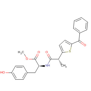 254993-27-6  L-Tyrosine, N-[(2R)-2-(5-benzoyl-2-thienyl)-1-oxopropyl]-, methyl ester
