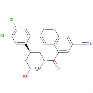 255050-49-8  1-Naphthalenecarboxamide,3-cyano-N-[(2S)-2-(3,4-dichlorophenyl)-4-hydroxybutyl]-N-methyl-