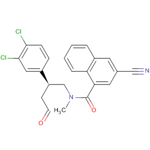 255050-50-1  1-Naphthalenecarboxamide,3-cyano-N-[(2S)-2-(3,4-dichlorophenyl)-4-oxobutyl]-N-methyl-