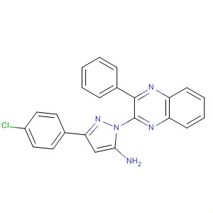 256373-72-5  1H-Pyrazol-5-amine, 3-(4-chlorophenyl)-1-(3-phenyl-2-quinoxalinyl)-