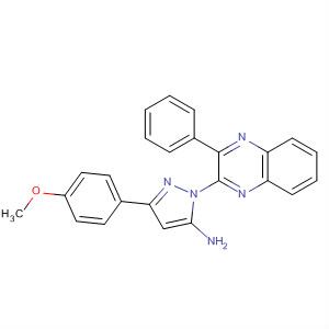 256373-74-7  1H-Pyrazol-5-amine, 3-(4-methoxyphenyl)-1-(3-phenyl-2-quinoxalinyl)-