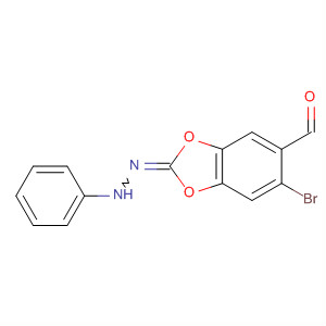 256394-11-3  1,3-Benzodioxole-5-carboxaldehyde, 6-bromo-, phenylhydrazone