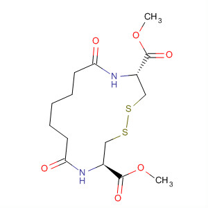 256953-90-9  1,2-Dithia-5,13-diazacyclopentadecane-4,14-dicarboxylic acid,6,12-dioxo-, dimethyl ester, (4R,14R)-