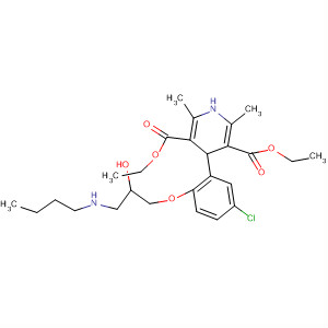 257284-33-6  3,5-Pyridinedicarboxylic acid,4-[2-[3-(butylamino)-2-hydroxypropoxy]-5-chlorophenyl]-1,4-dihydro-2,6-dimethyl-, diethyl ester