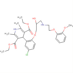 257284-34-7  3,5-Pyridinedicarboxylic acid,4-[5-chloro-2-[2-hydroxy-3-[[2-(2-methoxyphenoxy)ethyl]amino]propoxy]phenyl]-1,4-dihydro-2,6-dimethyl-, diethyl ester